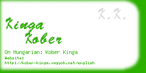 kinga kober business card